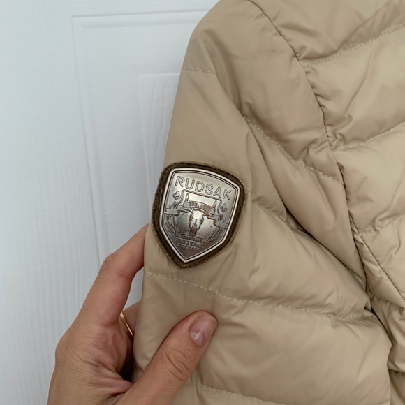 Rudsak beige puffer bomber jacket - Picture 4 of 4